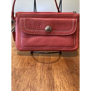 Coach Vintage Coral Leather Wristlet